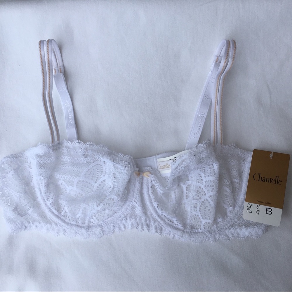 Chantelle Merci Demi Bra 38B White NWT